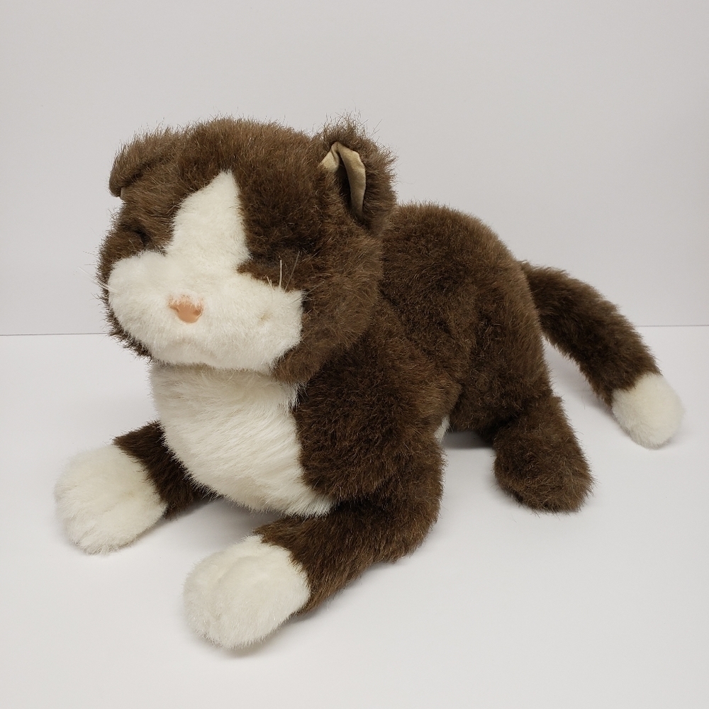 Applause Bravo 12" Sophia Kitty Cat Sleepy Brown White Vintage Korea Plush